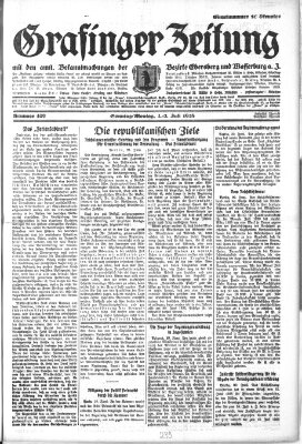 Grafinger Zeitung Montag 2. Juli 1928