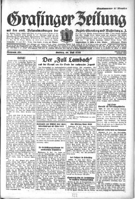 Grafinger Zeitung Freitag 27. Juli 1928