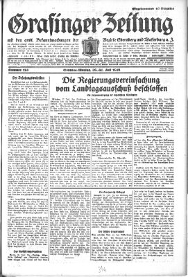 Grafinger Zeitung Sonntag 29. Juli 1928