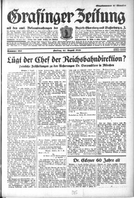 Grafinger Zeitung Freitag 10. August 1928