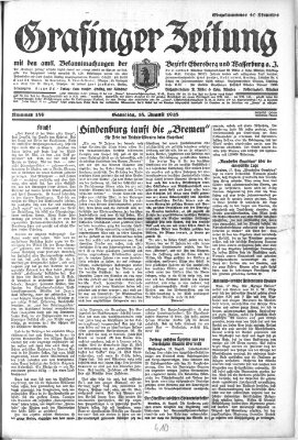 Grafinger Zeitung Samstag 18. August 1928