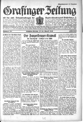 Grafinger Zeitung Montag 20. August 1928