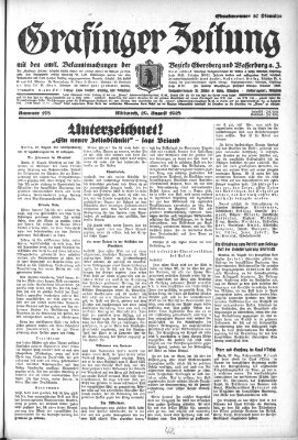 Grafinger Zeitung Mittwoch 29. August 1928