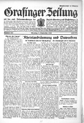 Grafinger Zeitung Dienstag 4. September 1928