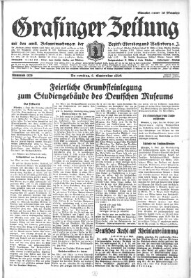 Grafinger Zeitung Donnerstag 6. September 1928