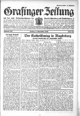 Grafinger Zeitung Freitag 7. September 1928