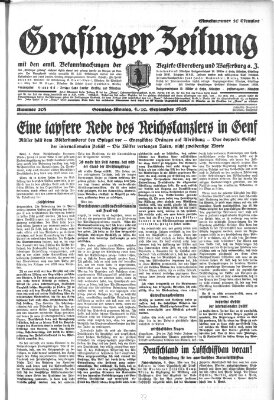 Grafinger Zeitung Montag 10. September 1928