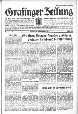 Grafinger Zeitung Freitag 14. September 1928