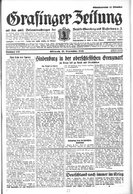 Grafinger Zeitung Mittwoch 19. September 1928