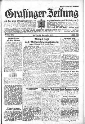 Grafinger Zeitung Freitag 21. September 1928