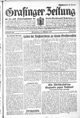 Grafinger Zeitung Donnerstag 11. Oktober 1928