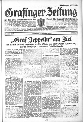 Grafinger Zeitung Mittwoch 17. Oktober 1928