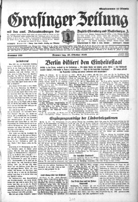 Grafinger Zeitung Donnerstag 25. Oktober 1928