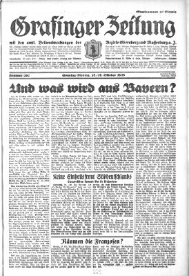 Grafinger Zeitung Sonntag 28. Oktober 1928