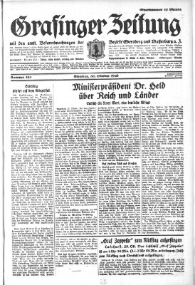 Grafinger Zeitung Dienstag 30. Oktober 1928