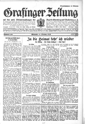 Grafinger Zeitung Mittwoch 31. Oktober 1928