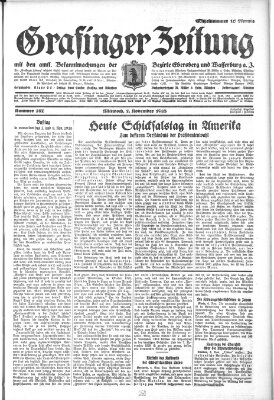 Grafinger Zeitung Mittwoch 7. November 1928