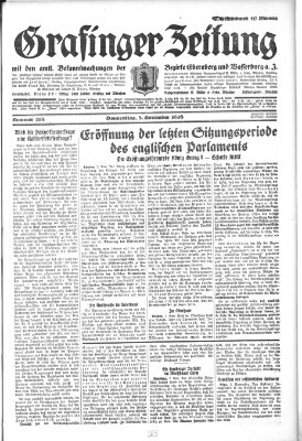 Grafinger Zeitung Donnerstag 8. November 1928