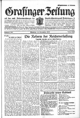 Grafinger Zeitung Dienstag 13. November 1928