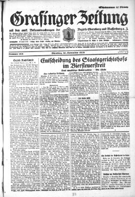 Grafinger Zeitung Dienstag 20. November 1928