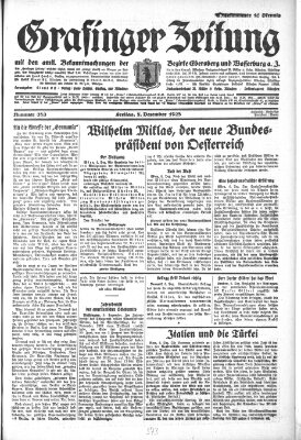 Grafinger Zeitung Freitag 7. Dezember 1928