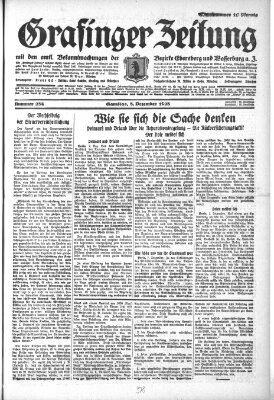 Grafinger Zeitung Samstag 8. Dezember 1928