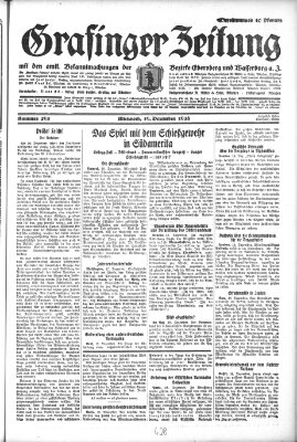 Grafinger Zeitung Mittwoch 19. Dezember 1928