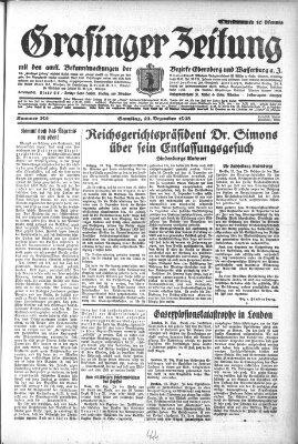 Grafinger Zeitung Samstag 22. Dezember 1928