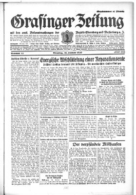 Grafinger Zeitung Dienstag 15. Januar 1929