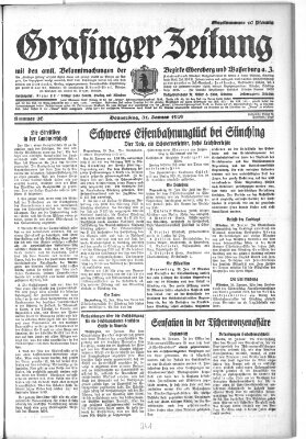 Grafinger Zeitung Donnerstag 31. Januar 1929