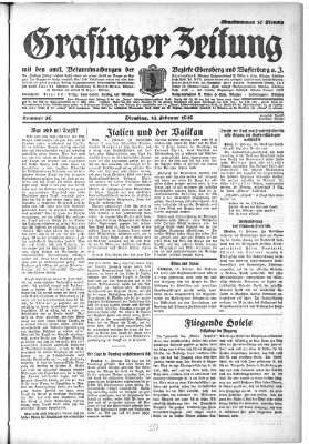 Grafinger Zeitung Dienstag 12. Februar 1929