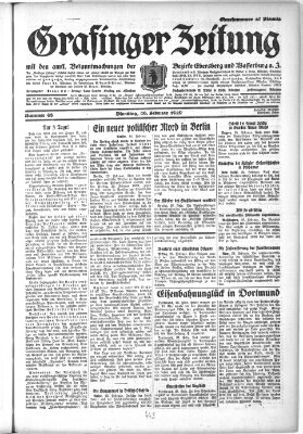 Grafinger Zeitung Dienstag 26. Februar 1929