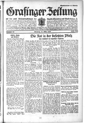 Grafinger Zeitung Sonntag 31. März 1929