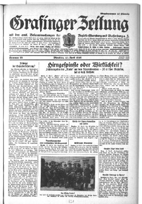 Grafinger Zeitung Dienstag 16. April 1929