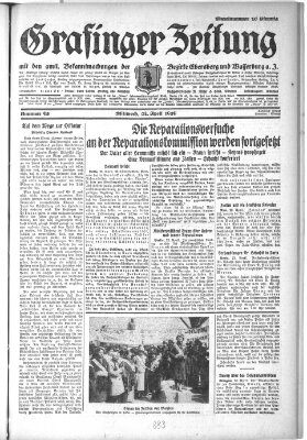 Grafinger Zeitung Mittwoch 24. April 1929