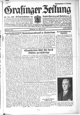 Grafinger Zeitung Dienstag 30. April 1929