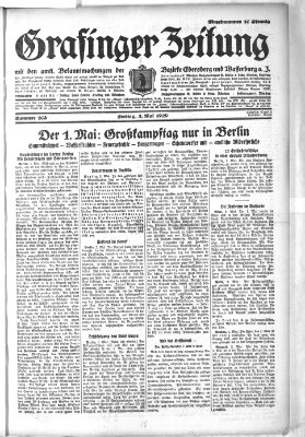 Grafinger Zeitung Freitag 3. Mai 1929