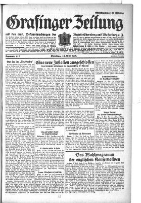 Grafinger Zeitung Dienstag 14. Mai 1929