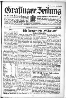 Grafinger Zeitung Freitag 24. Mai 1929