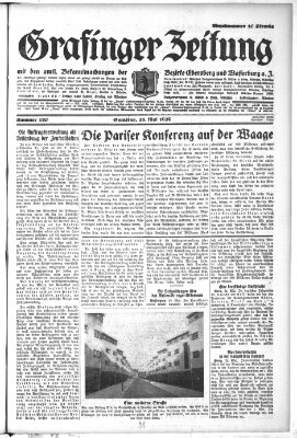 Grafinger Zeitung Samstag 25. Mai 1929