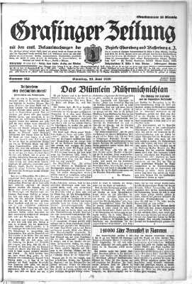 Grafinger Zeitung Samstag 22. Juni 1929