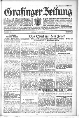 Grafinger Zeitung Freitag 19. Juli 1929