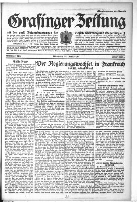 Grafinger Zeitung Dienstag 30. Juli 1929