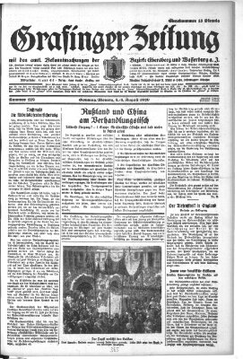 Grafinger Zeitung Montag 5. August 1929