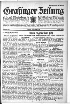 Grafinger Zeitung Freitag 9. August 1929