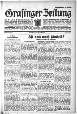 Grafinger Zeitung Samstag 17. August 1929