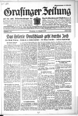 Grafinger Zeitung Samstag 31. August 1929