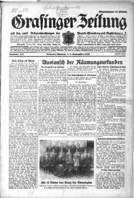 Grafinger Zeitung Sonntag 1. September 1929