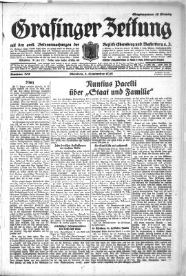 Grafinger Zeitung Dienstag 3. September 1929