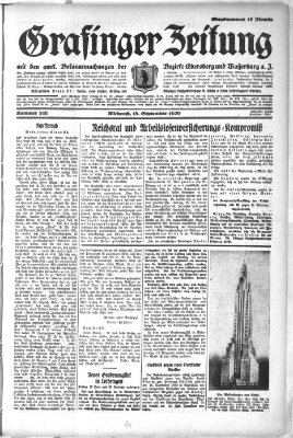 Grafinger Zeitung Mittwoch 18. September 1929